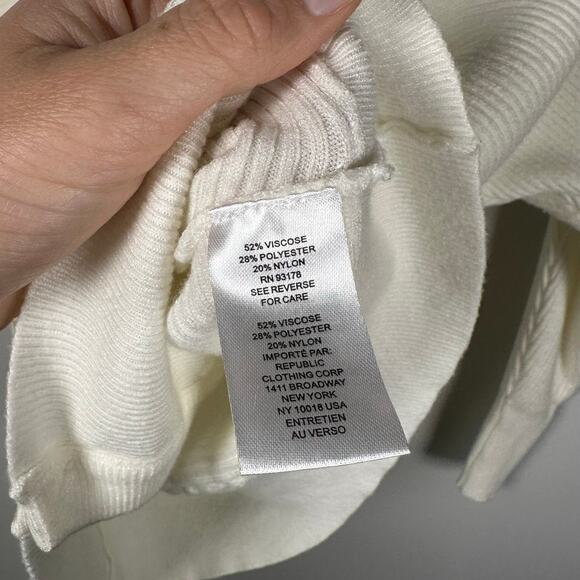 TRUTH BY REPUBLIC Cream Button Down V-Neck Cardigan Sweater Women's XS - Picture 6 of 7